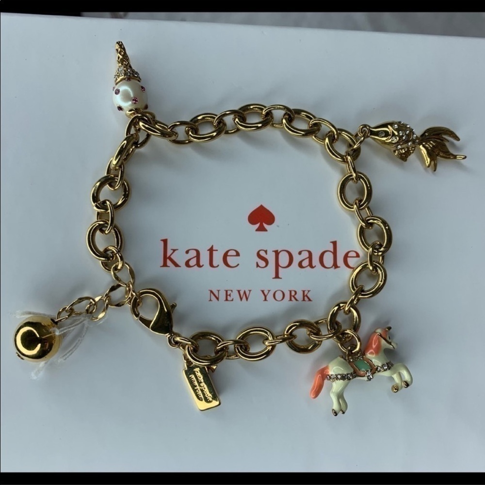 Kate Spade Carnival Unicorn Fish Ice Cream Charm Bracelet (Rare Piece) Nights - Picture 4 of 5